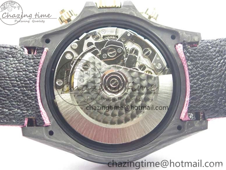 MiroTime 0326 Daytona DIW Carbon V2 WWF Best Edition Black Pink Dial On Pink Nylon Strap A Reliable 3113